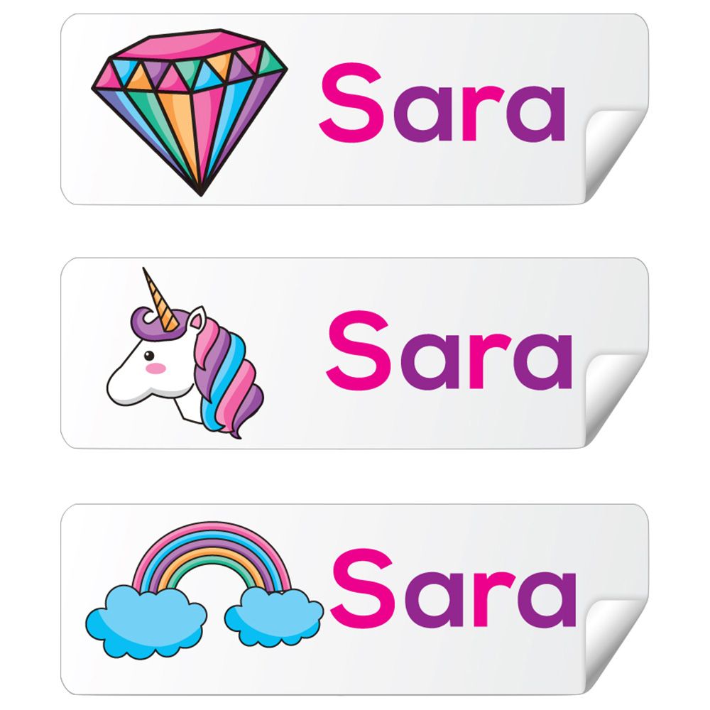 Kids Unicorn Waterproof Name Labels Personalized Unicorn 