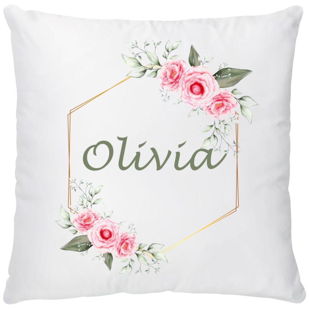 White clearance rose cushion