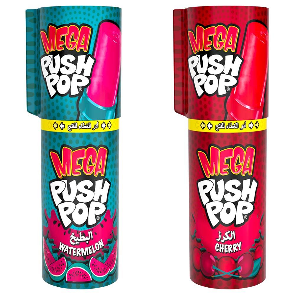 Bazooka - Mega Push Pop Candy - 30G