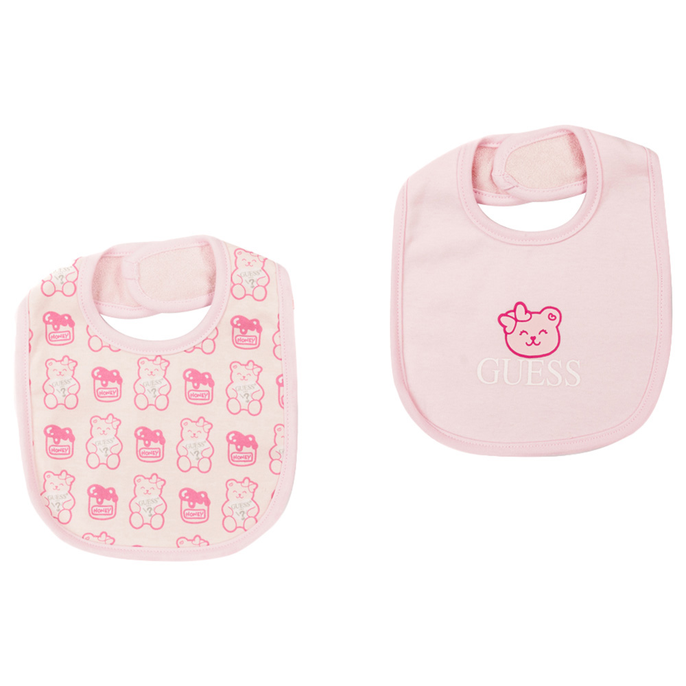 Guess 2pc Set Organic Bib Ballet Pink