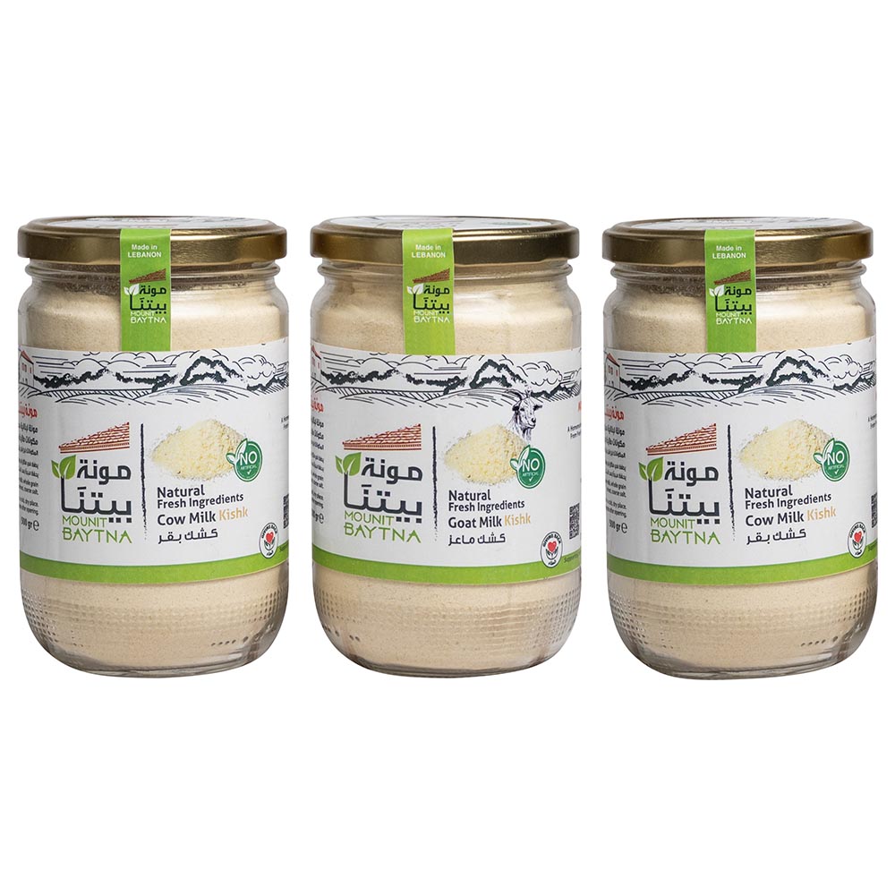 Mounit Baytna - Cow or Goat Kishk - Pack of 3 - 500g -Flavour May Vary