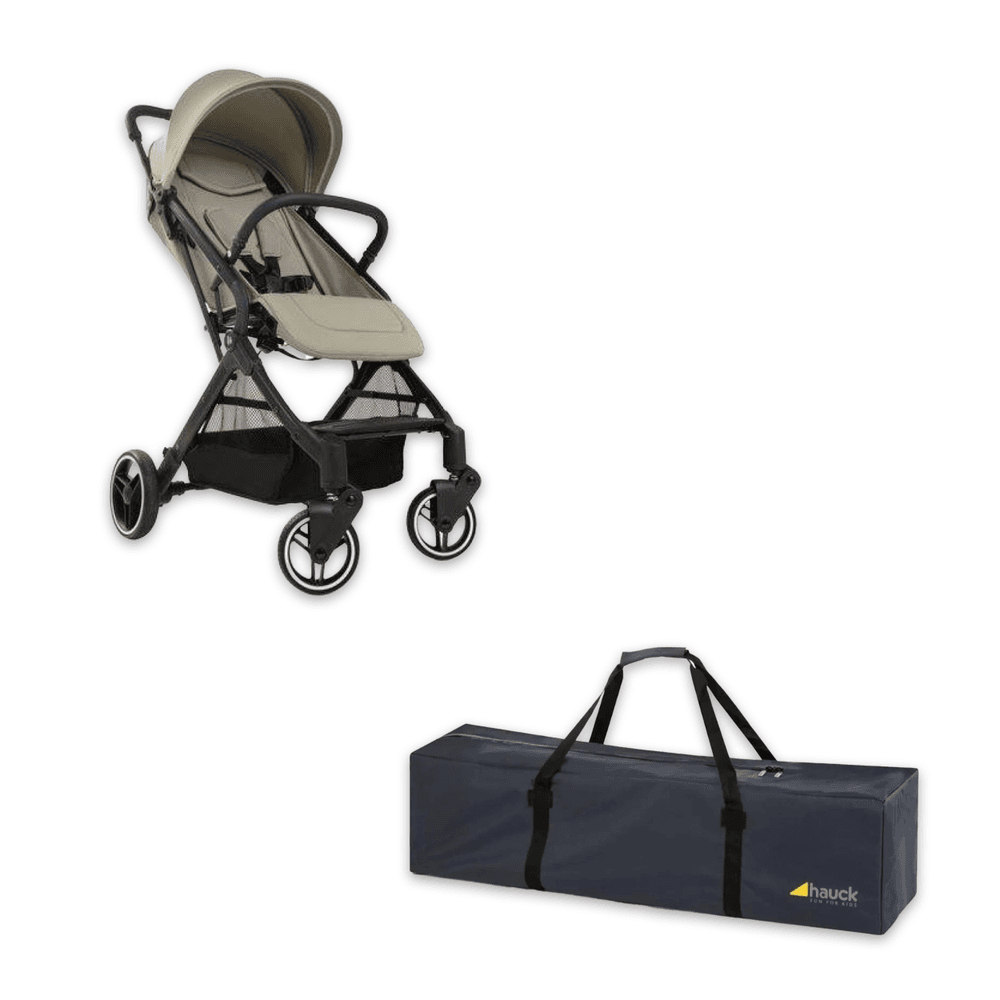 Hauck Travel N Care Plus Stroller Velvet Olive And Acrobat Transport Bag Black Buy at Best Price from Mumzworld United Arab Emirates
