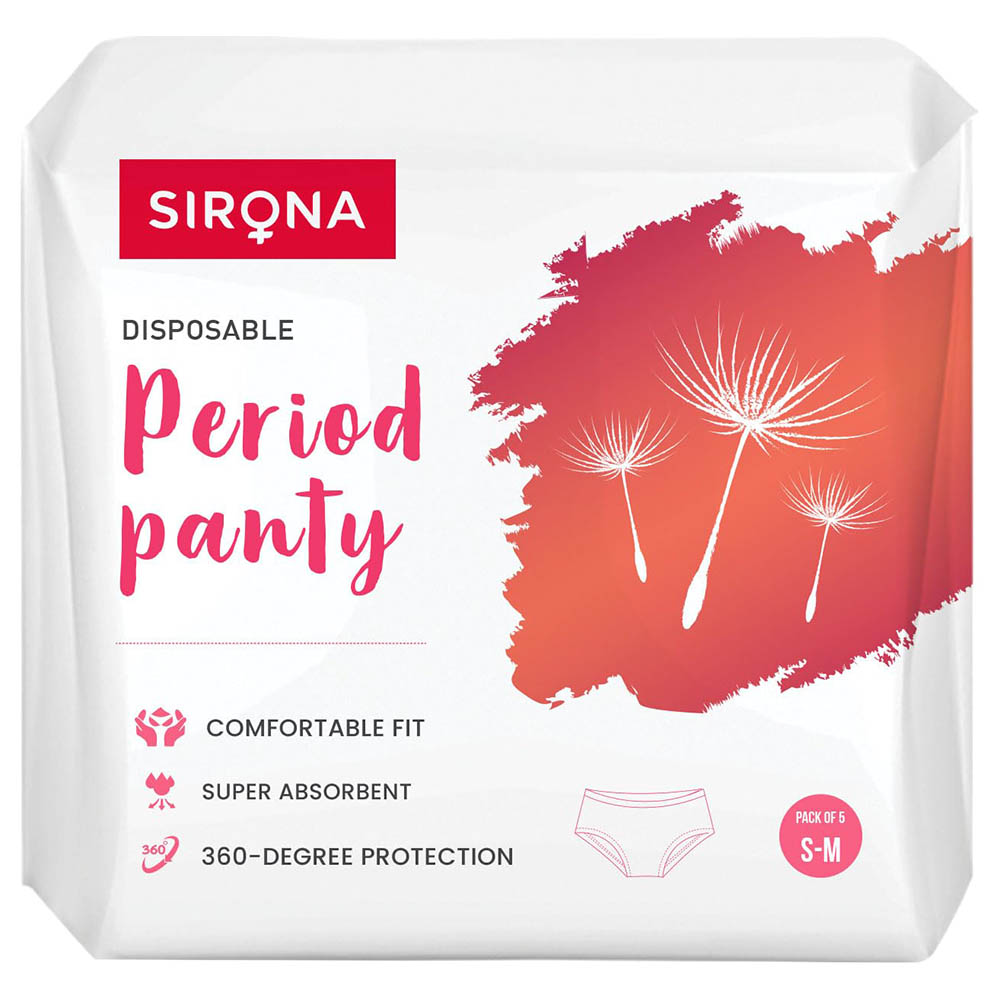Sirona Disposable Period Panties for Women (L-XL) - 5 Disposable Panty
