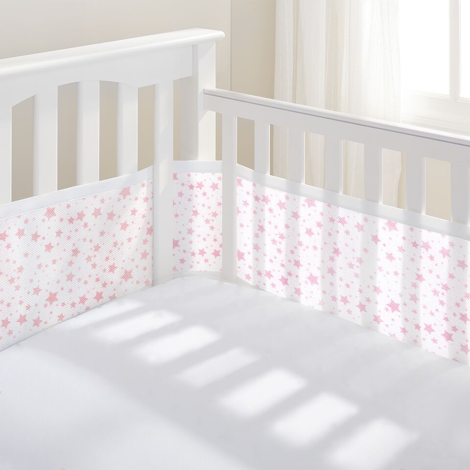 BreathableBaby Mesh Liner Twinkle Twinkle White w Pink Star Buy at Best Price from Mumzworld