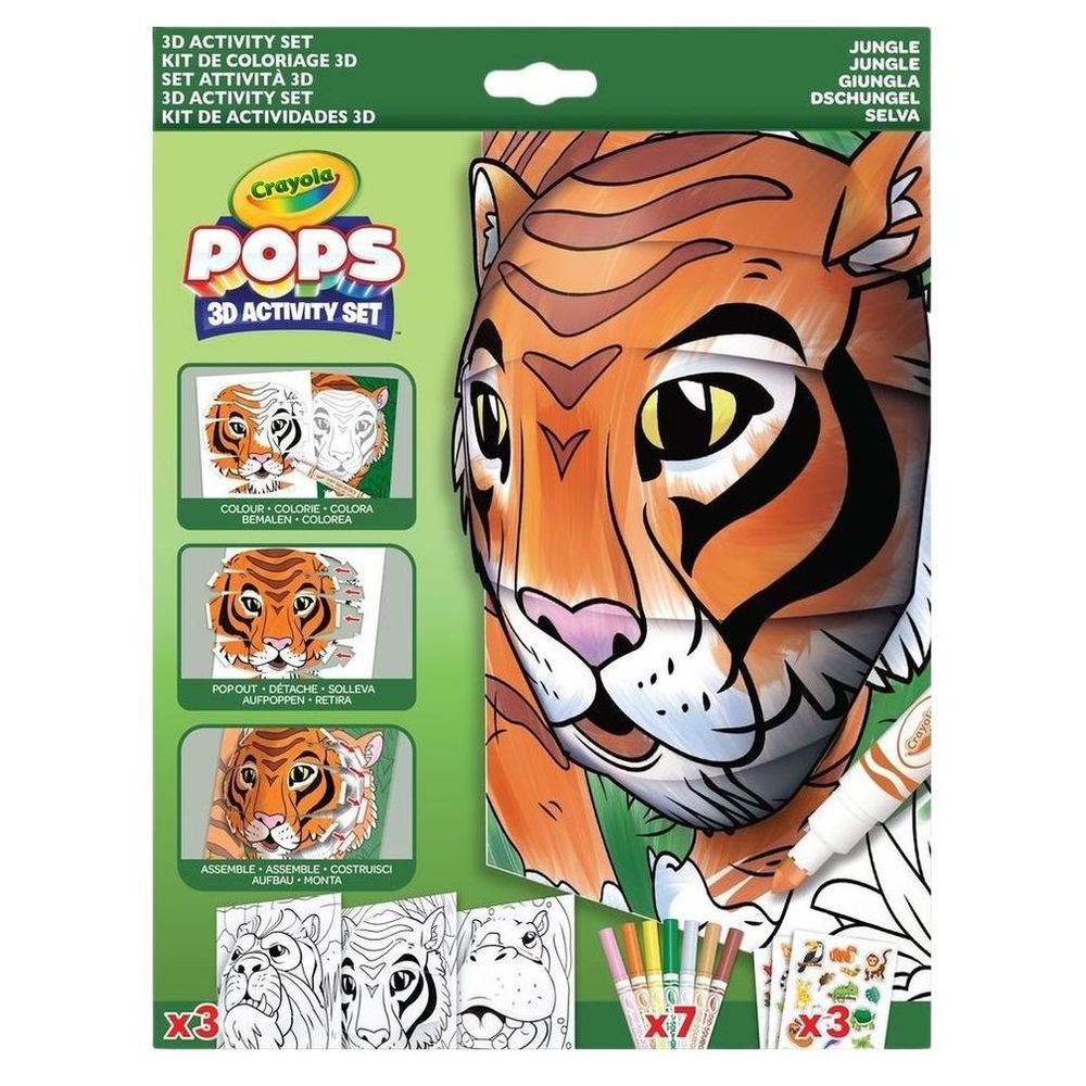 Crayola - Pops 3D Colouring Kit - Jungle