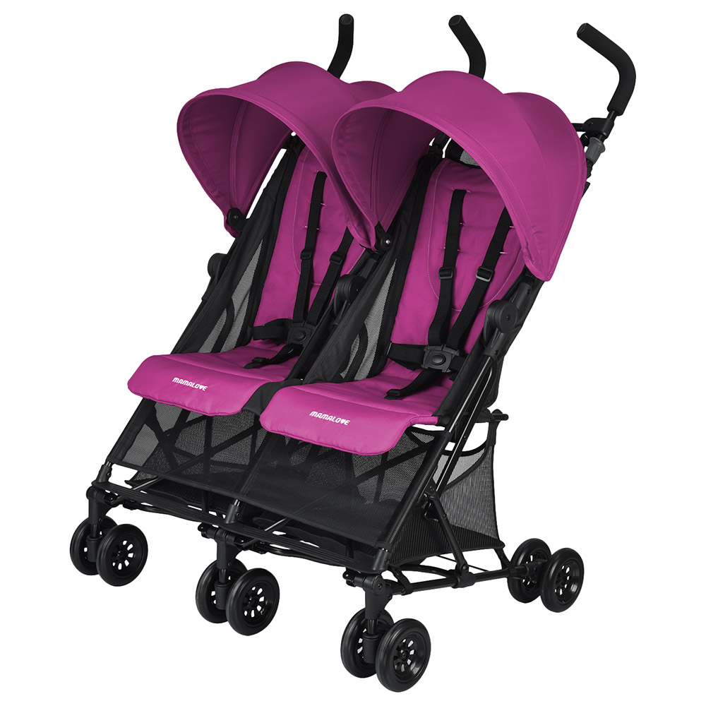 Mamalove Double Stroller Pink