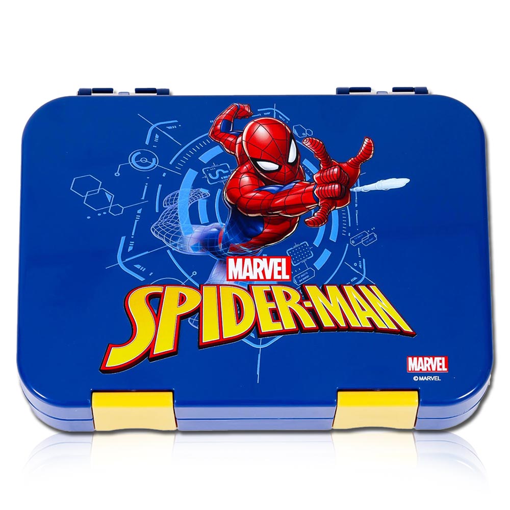 Eazy Kids - Marvel Spider-Man Bento Lunch Box - Blue - 6 Compartments