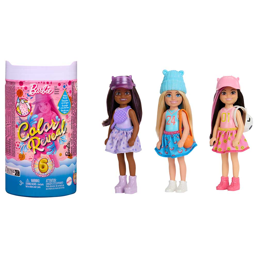 Mattel Games - Barbie Color Reveal Chelsea Sporty Series 1pc - Style May  Vary