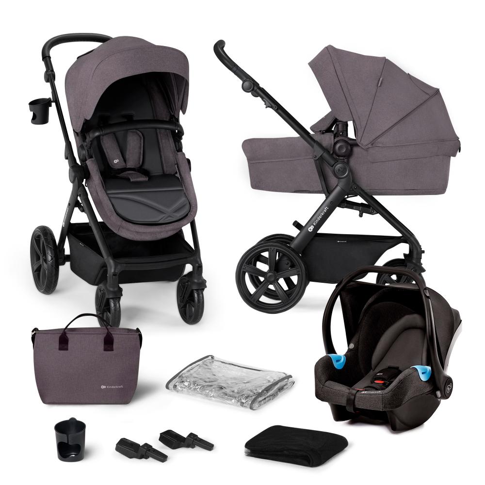 kinderkraft kombikinderwagen 3 in 1 b tour dark grey umwandeln