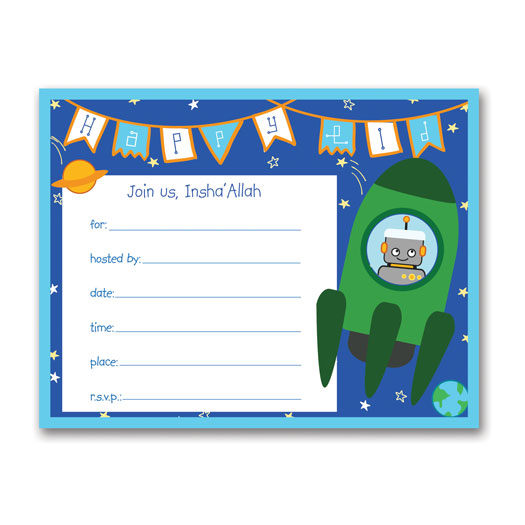 Rockets 'n Robots Invitations | Buy at Best Price from Mumzworld