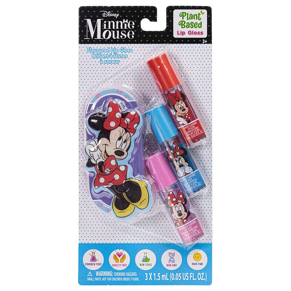 Townleygirl Minnie Mouse Lip Gloss W Tin 3pcs