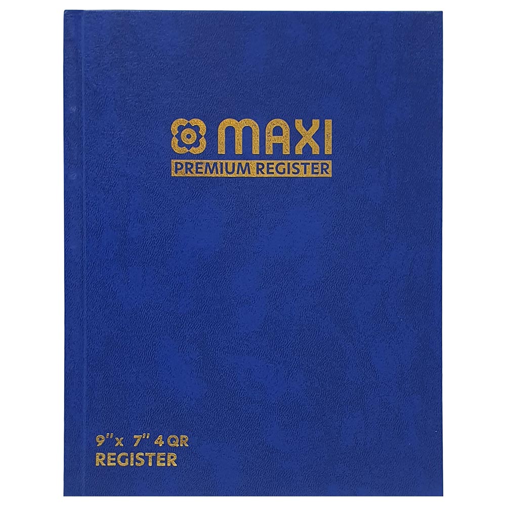 Maxi - Register Book 4QR 60gsm - 9 x 7-inch - 192 Sheets