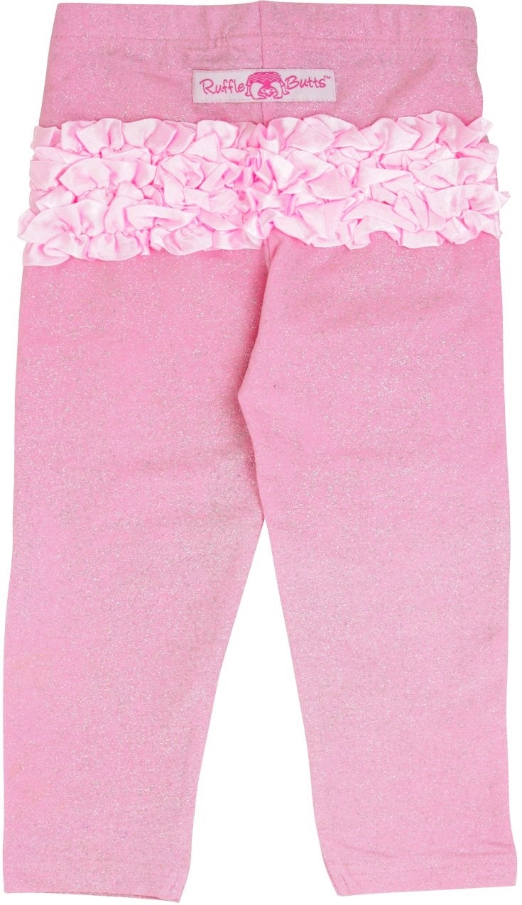 RuffleButts Pink Sparkle Stretch Pants | Buy at Best Price from Mumzworld