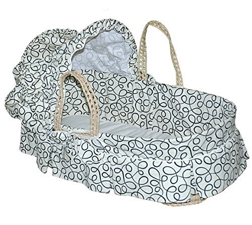 Jolly Jumper Baby Moses basket Pleats Cream Black Swirls Buy at Best Price from Mumzworld