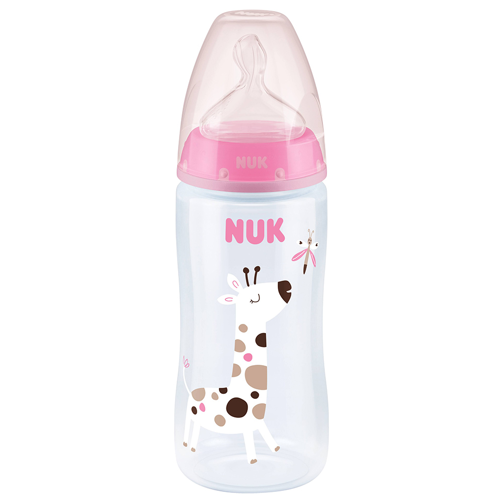 NUK First Choice+ Silicon PP Baby Bottle BPA Free Melon 300 ml 6 - 18  Months