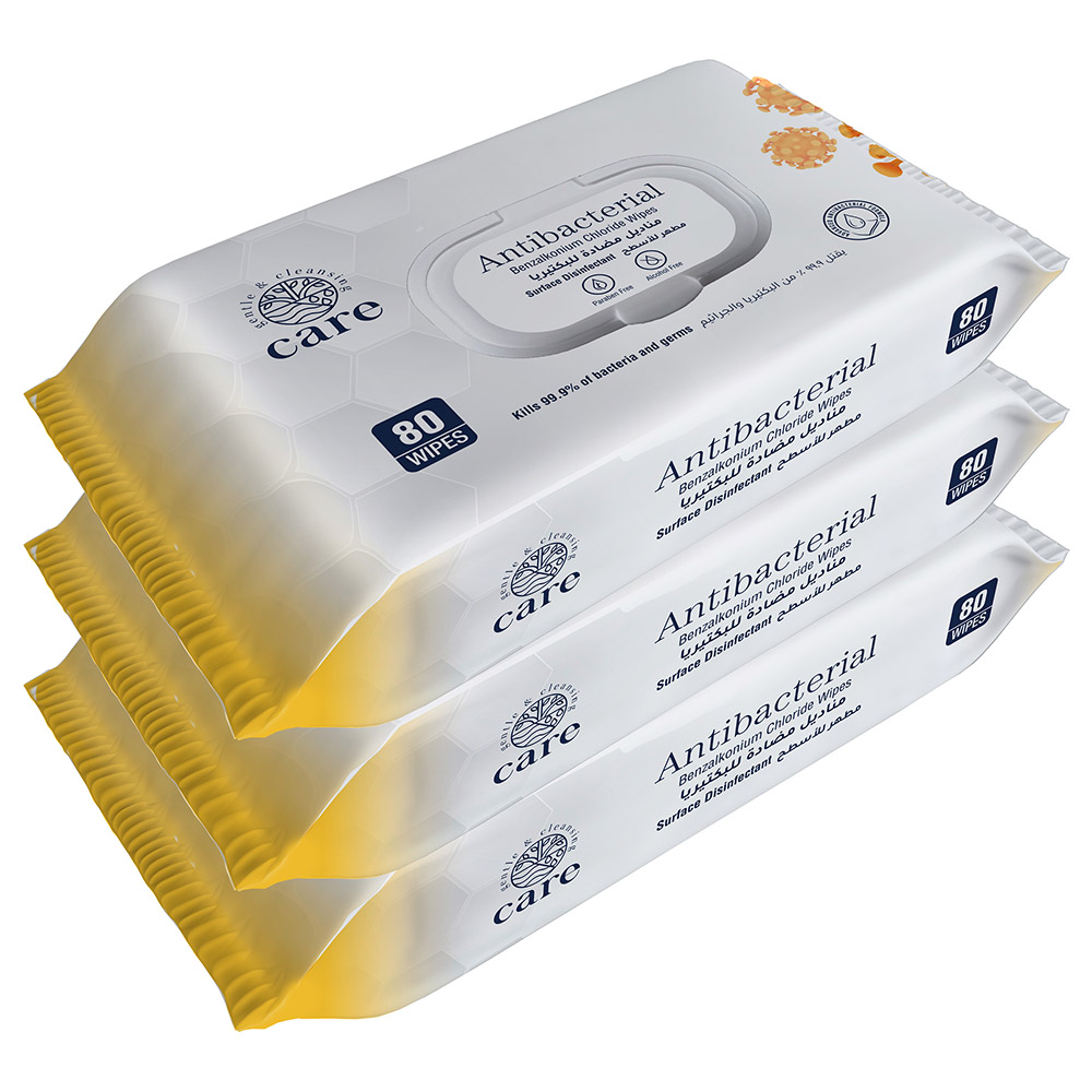 Care Surface Disinfecting Wipes 80 Sheets Pack Of 3 9369