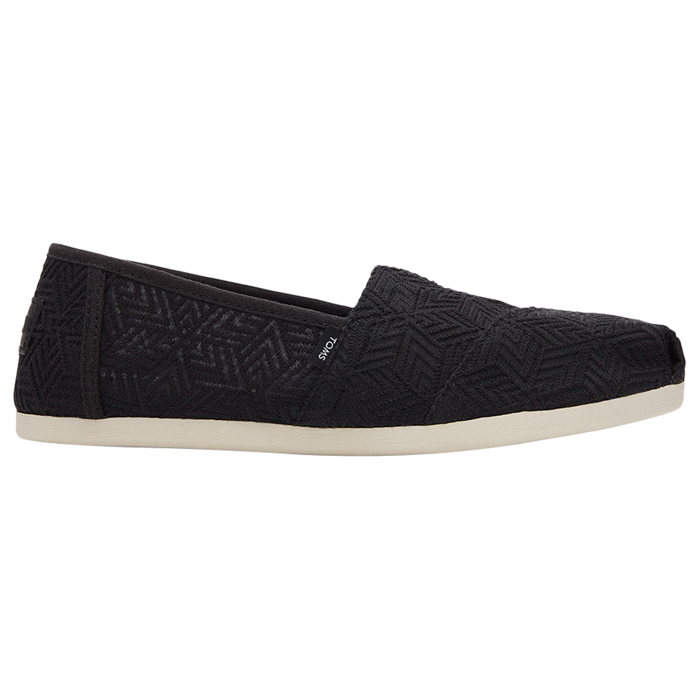 Toms Alpargata Geo Mosaic Lace Slip Ons Black