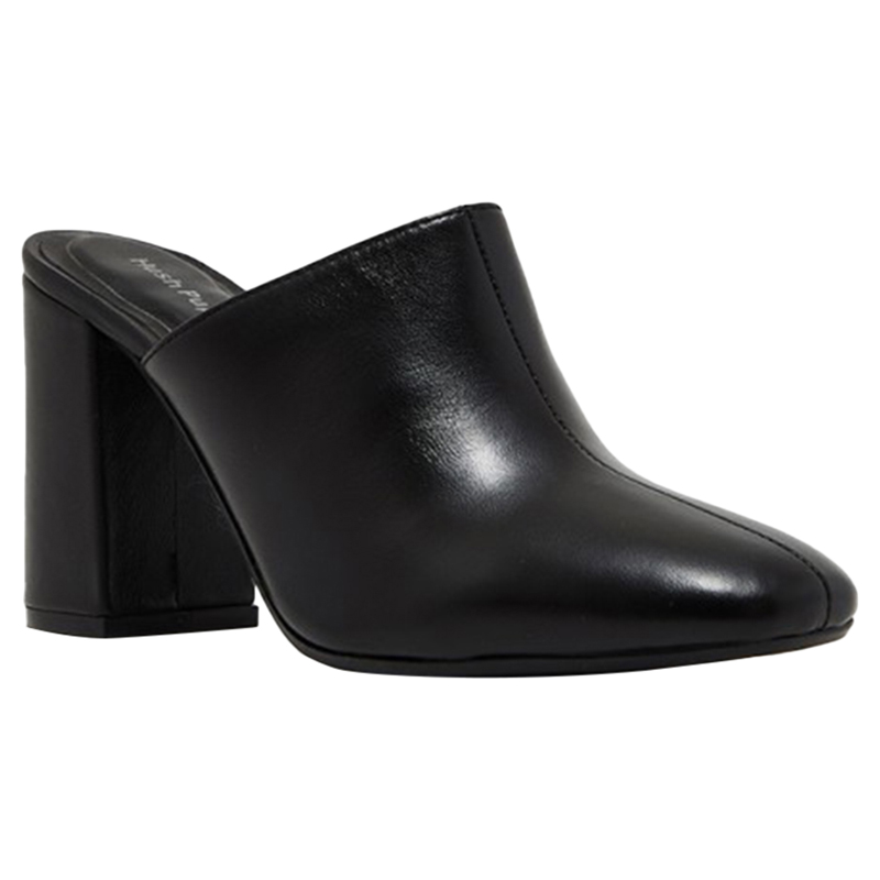 Hush Puppies - Newry Close Toe Block Heel Mules - Black