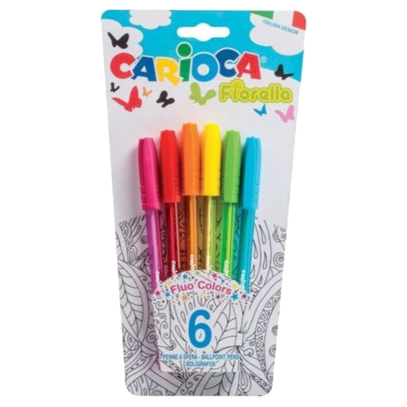 Colored Pens Fiorella - 10 Pcs BALL POINT PENS CARIOCA