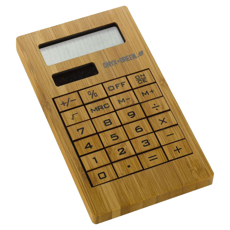 Onyx & Green - Bamboo Solar Powered Calculator 8 Digits | Buy at Best ...