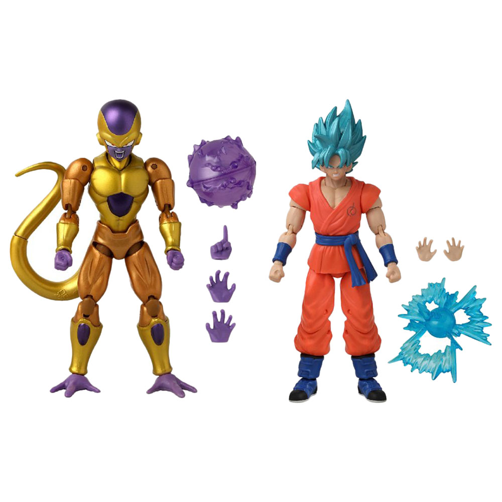 Bandai - Dragonball Golden Freiza vs Blue Goku - 6.5-inch