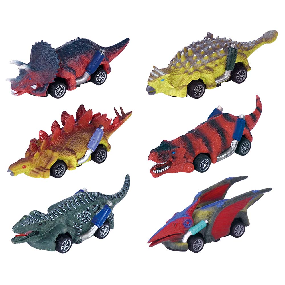 Power Joy - V.Vroom Pullback Dinowheelz Car - 6pcs