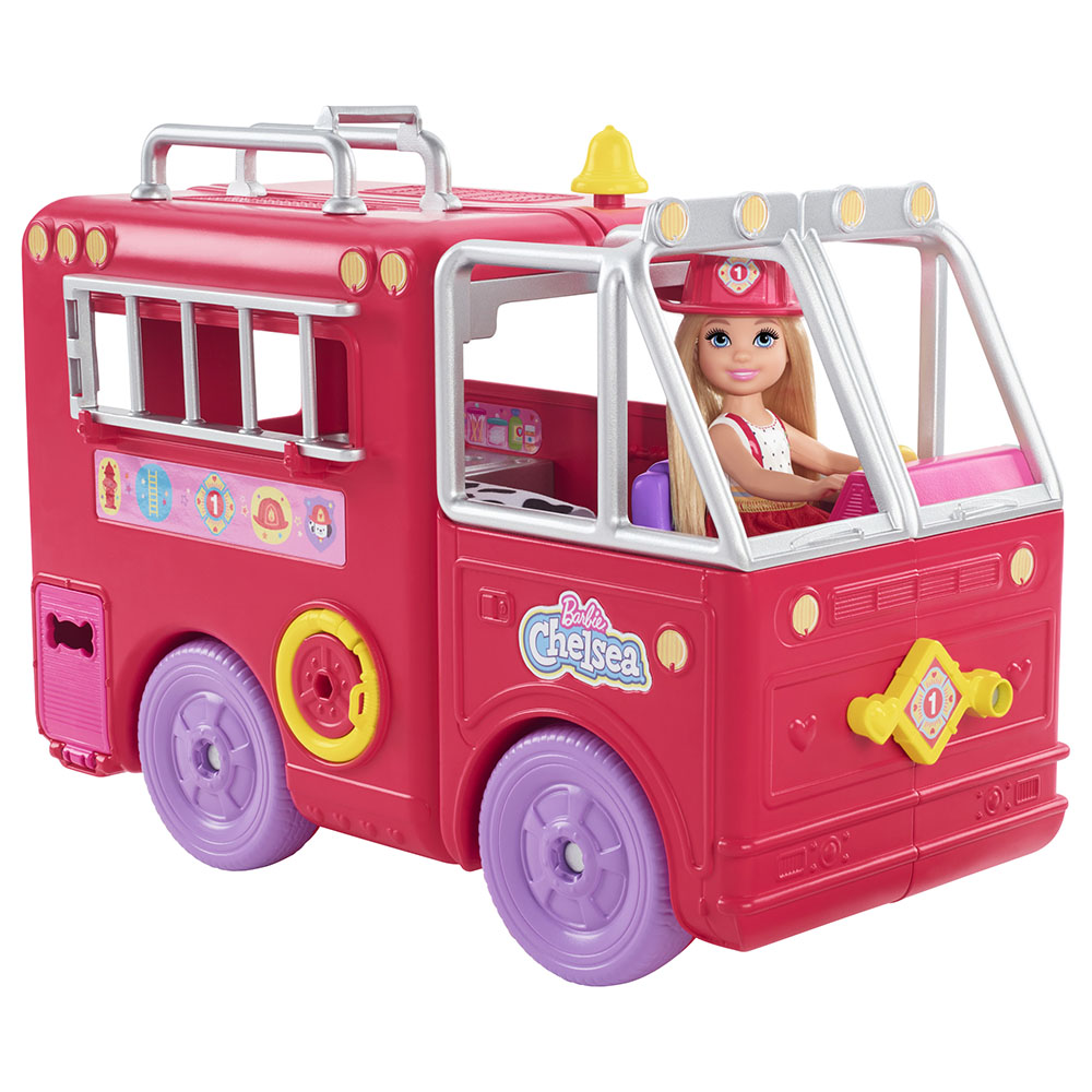 Barbie club chelsea camper playset online with doll & 10 themed accessories