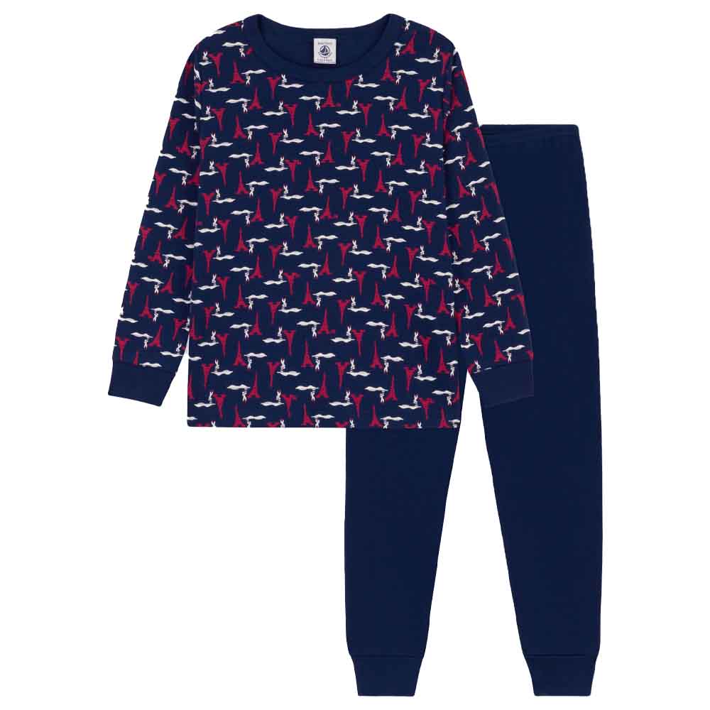 Petit Bateau - 2pc-Set - Boy's Paris T-Shirt & Pants - Blue