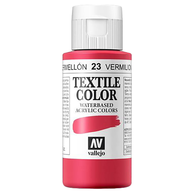 Vallejo - Textile Color 23 - 60ml - Vermilion