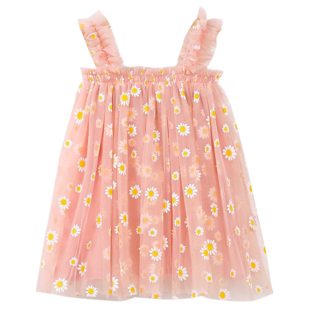 Sugar Rush - Appliqued Square-Neck Party Dress - Pink