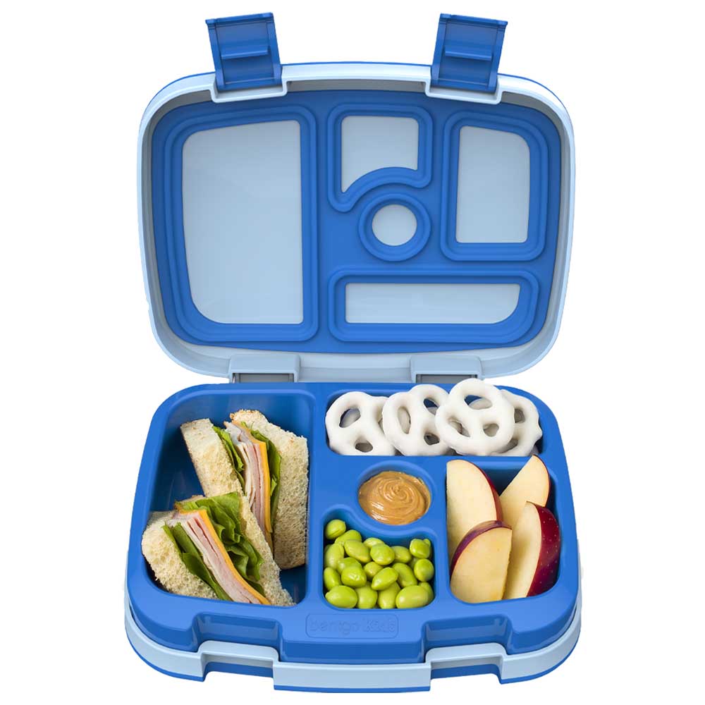 Snack Attack Bento Box or Lunch Box for Kids 4 & 6 Conertible Compartm –