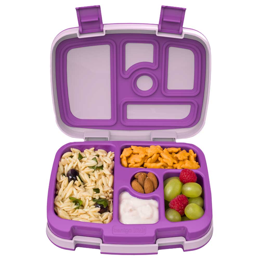 Bentgo Kids' Prints Leakproof, 5 Compartment Bento-Style Lunch Box -  Rainbows & Butterflies