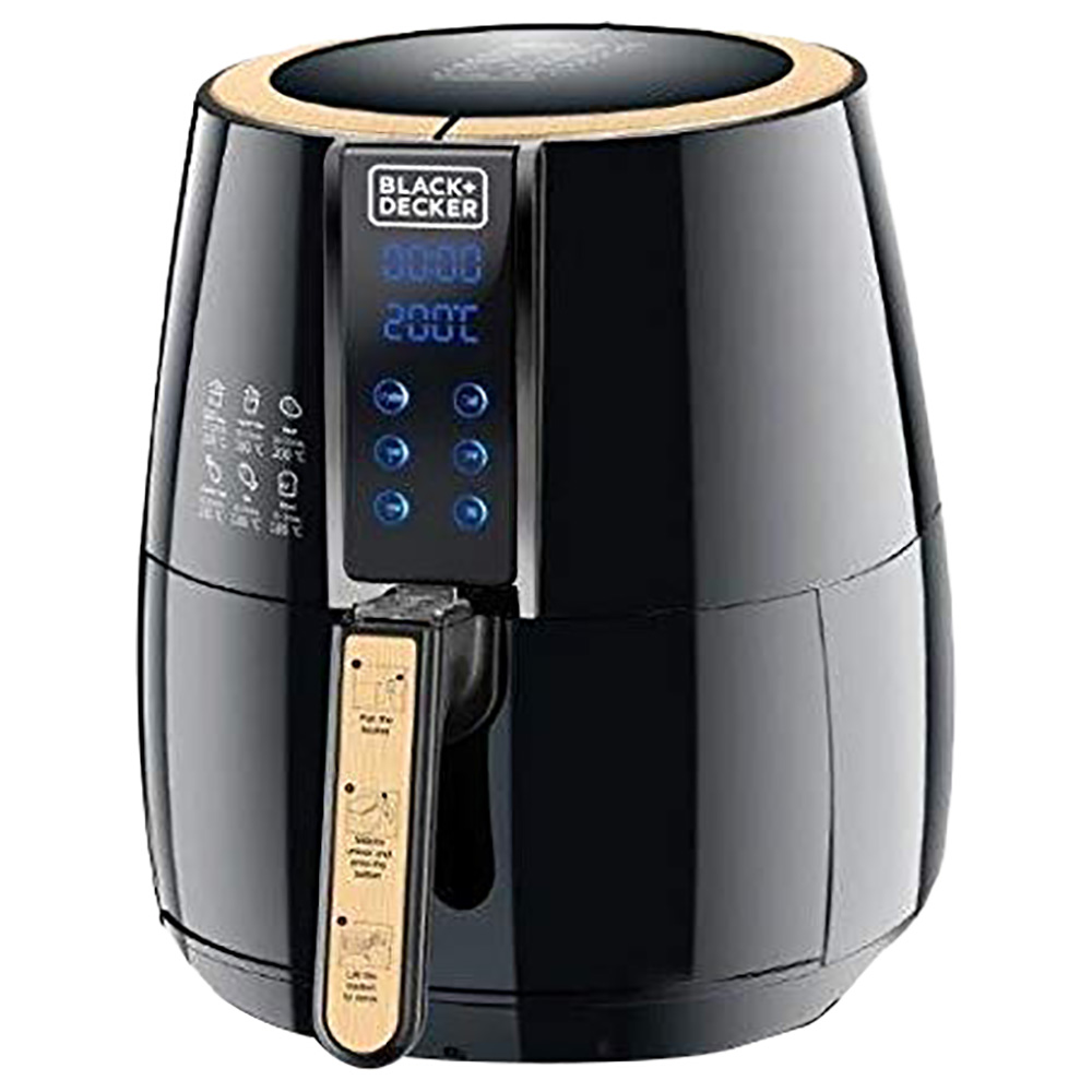 Afra - Japan Air Fryer W/Removable Basket & Pot 2.5L - Black