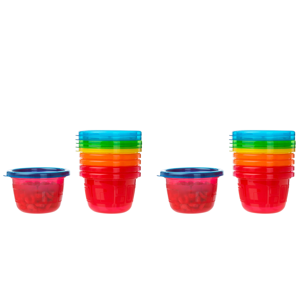 The First Years Take and Toss Snack Containers with Lids, 4.5 Ounce (Pack  of 6)