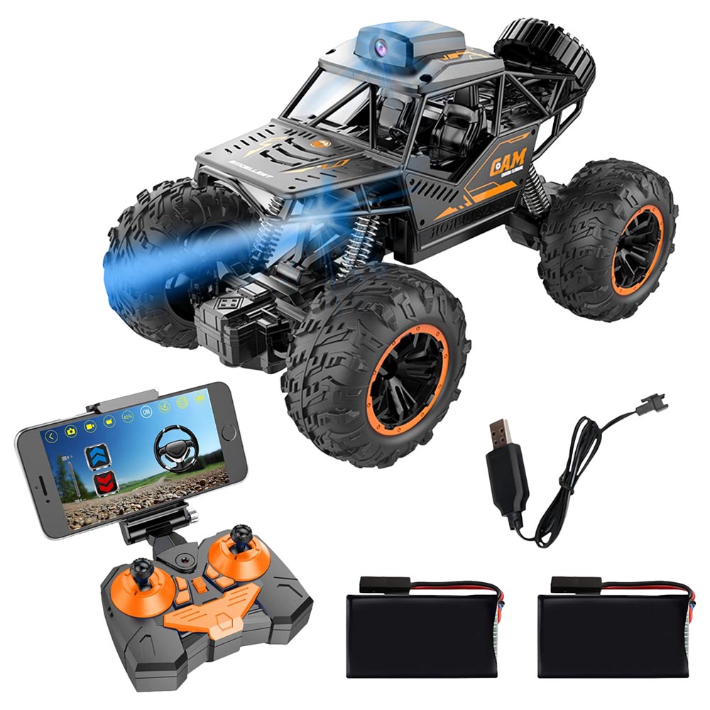 Fitto Remote Control Truck With HD Camera 2.4Ghz Black