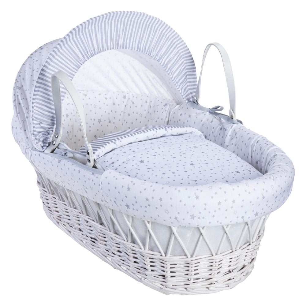 Clair de lune stars and stripes 2025 moses basket bedding