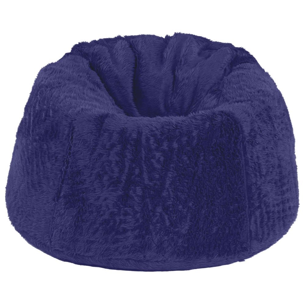 In House Kempes Fur Bean Bag Chair L Dark Purple