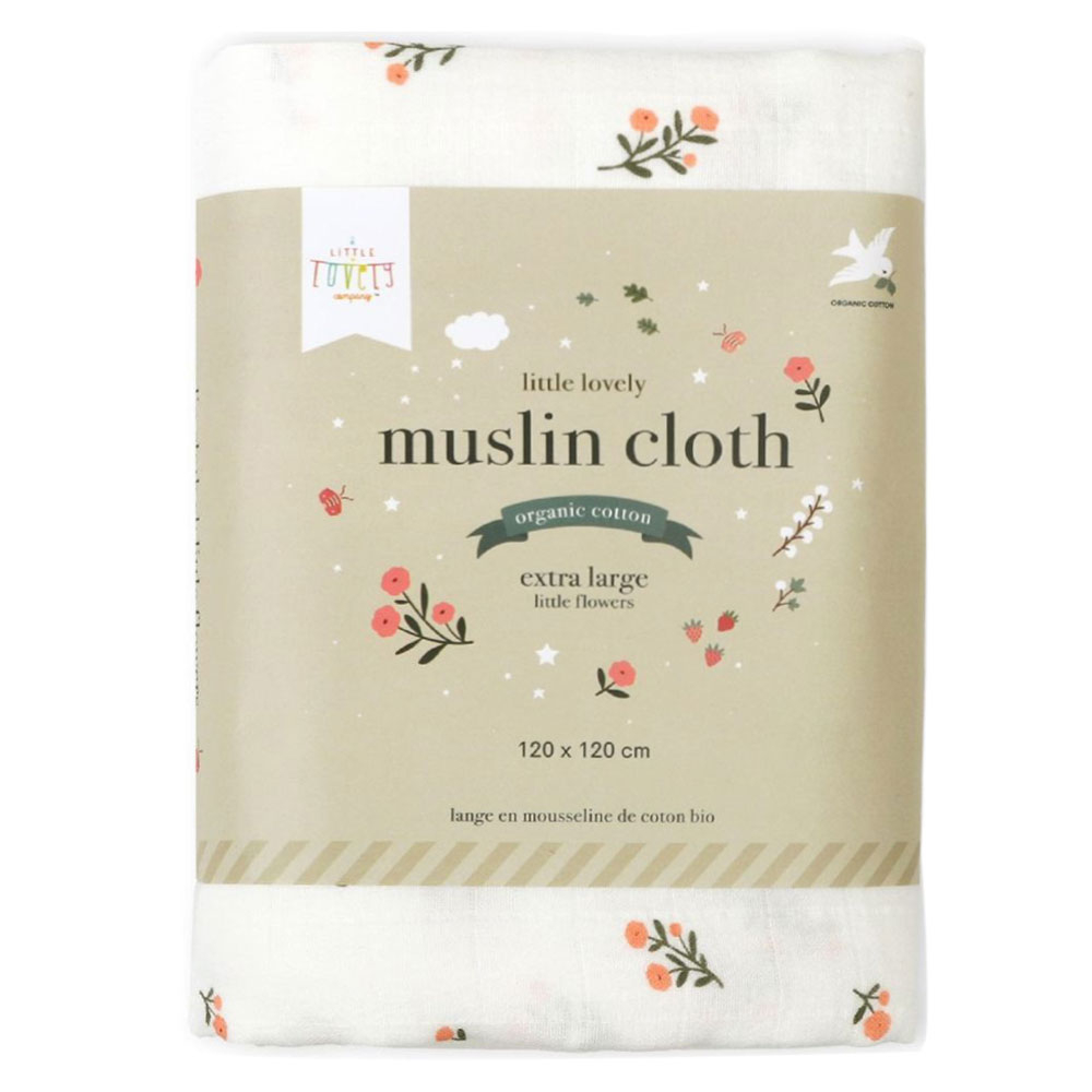 Muslin cloth set of 2: blossom - caramel