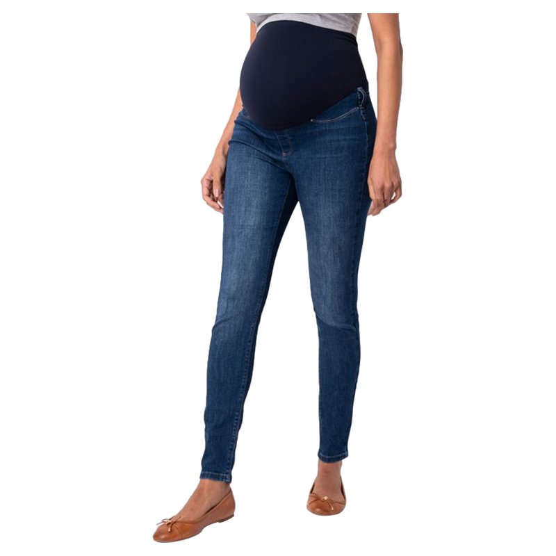 Buy Seraphine Blue Organic Over Bump Skinny Maternity Jeans from
