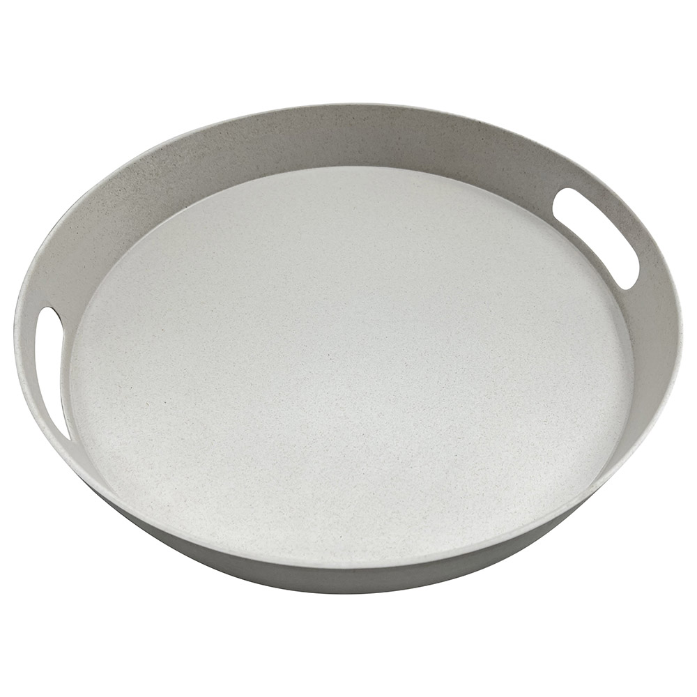 Buy Rhodes Edulis - Brown & White Bamboo Solid Chip & Dip Tray