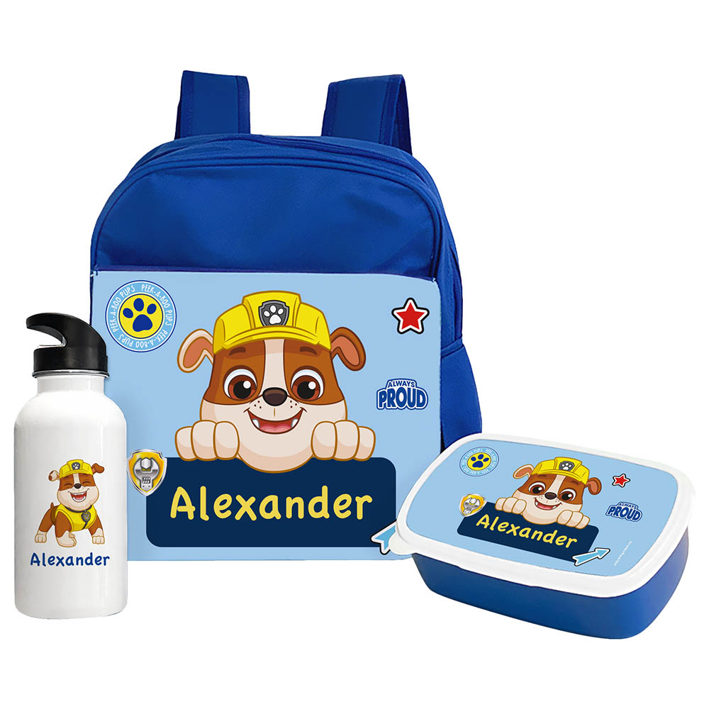 Essmak Paw Patrol Rubble Backpack 3pc Set