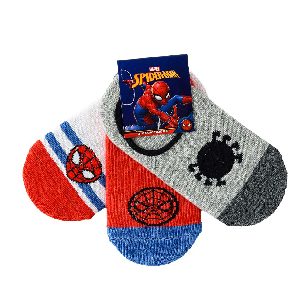 - - 3pc-Set Spiderman Show Red - Socks Marvel No