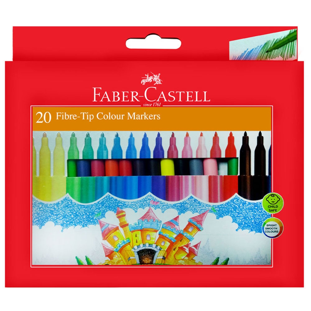 Faber-Castell Grip Colour Markers - Set of 20