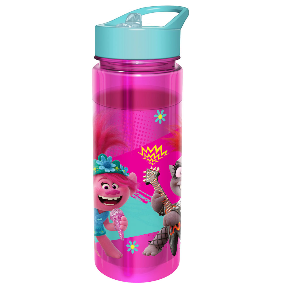 Trolls World Tour Tritan Water Bottle 650ml - Pink