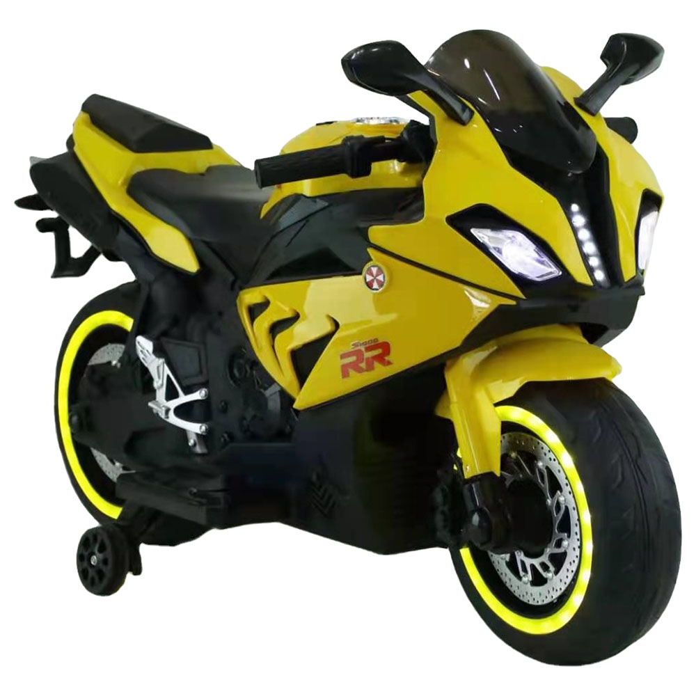 Little Angel Kids Motorcycle Electric Ride On 4 Years Yellow