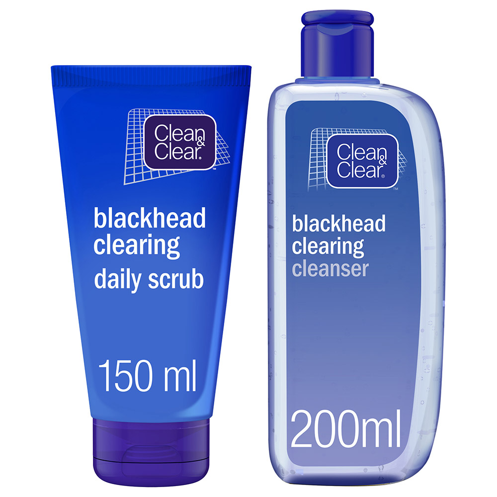 clean-clear-blackhead-clearing-daily-scrub-150ml-cleanser-200ml