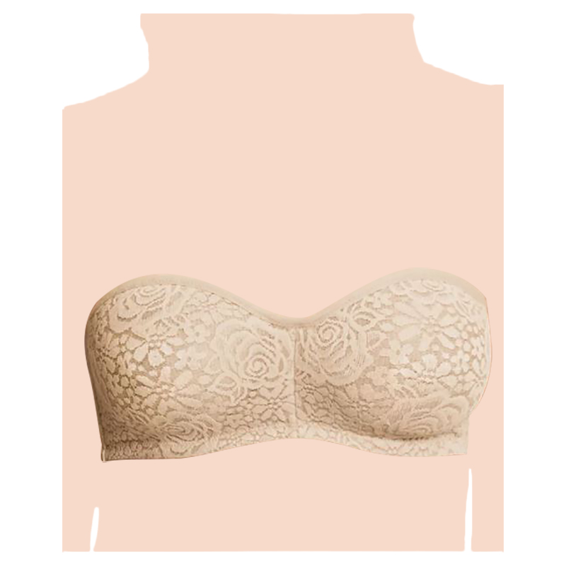 Wacoal Halo Lace Strapless Bra - Nude