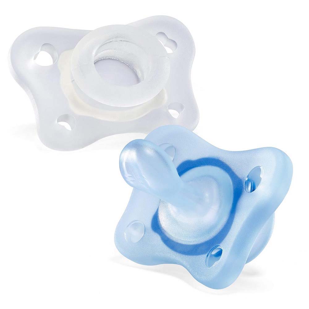 Chicco PhysioForma Soft Silicone Pacifier - Clear 0-6M 2pc
