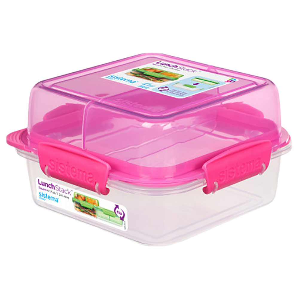 Sistema Klip It To Go Stack Lunch Container Square 1.24l