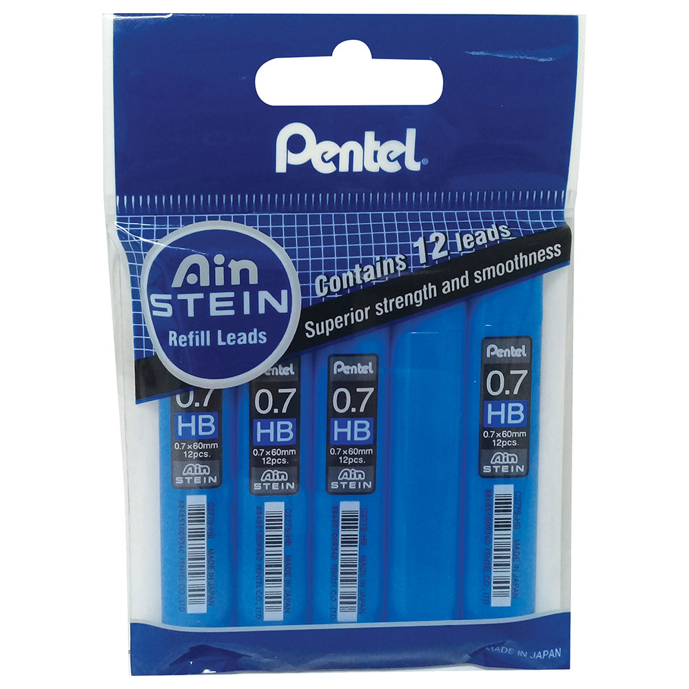 Pentel - Pack Of 5 Lead Ain Stein Slim 0.7HB | Buy At Best Price From ...